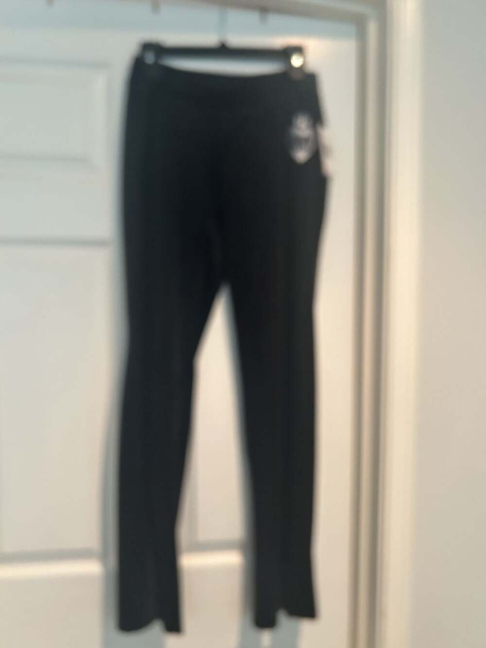 Juicy Couture Pants Size XS Black Velour Heart Crown Logo